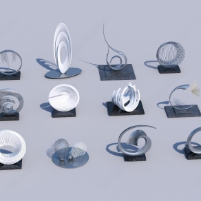 现代雕塑3D模型下载